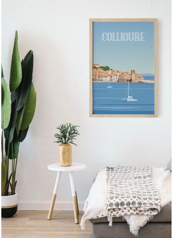 Affiche illustration de la ville de Collioure 4