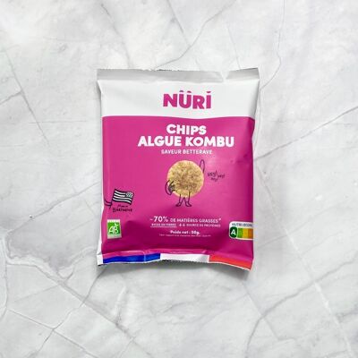 Chips inflados de alga Kombu y remolacha 50g