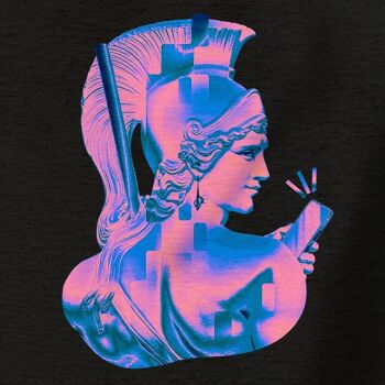 ACHILLES Graphic T-Shirt Queer, Design coloré unisexe avec statue classique, Impression minimale Vaporwave, Vêtements grecs LGBTQ Pride, Vêtements uniques Queer 3