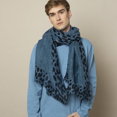 Blue TIGER men's scarf