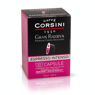 Gran Riserva Intense | Dolce Gusto ® compatible capsules | Box containing 10 capsules