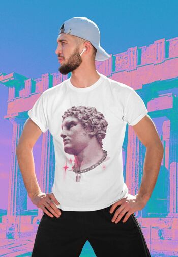 T-shirt ARES Graphic Pride en gris et rose, Queer Art, LGBTQ discret, Vaporwave Gay Clothes, Alternative Clothing, Homoerotica 5