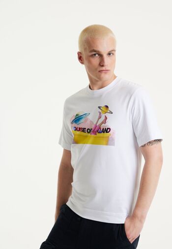 House of Holland T-shirt imprimé planète unisexe 3