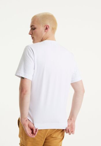 T-shirt blanc imprimé par transfert découpé au laser House of Holland 6