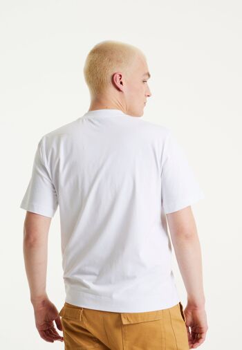 T-shirt blanc imprimé par transfert découpé au laser House of Holland 7
