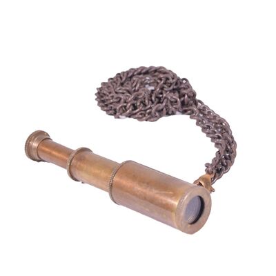 Collier de télescope antique nautique - Télescope de porte-clés marin à collectionner