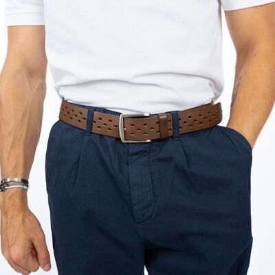 OMER taupe men's belt