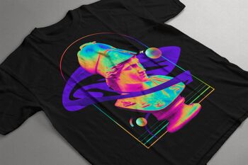 ATHENA - T-shirt graphique unisexe aux couleurs vives, coton épais, vêtements de fierté, mythologie grecque, histoire de l'art queer, LGBTQ subtil, conception Vaporwave 4