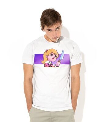 CHOISISSEZ LA VIOLENCE - T-shirt graphique unisexe, Anime Cutie avec un couteau, Queer Girlboss Fashion, LGBTQ Pride, Funny gay gifts, Kawaii esthétique 3