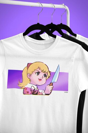 CHOISISSEZ LA VIOLENCE - T-shirt graphique unisexe, Anime Cutie avec un couteau, Queer Girlboss Fashion, LGBTQ Pride, Funny gay gifts, Kawaii esthétique 4