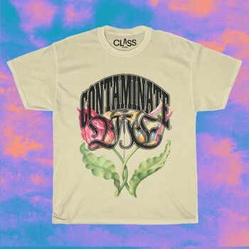 CONTAMINATE ME - T-shirt Queer, imprimé graphique LGBTQ unisexe, tee-shirt Artsy floral coloré, vêtements Queer Pride, Design personnalisé, Streetwear biophilie 4