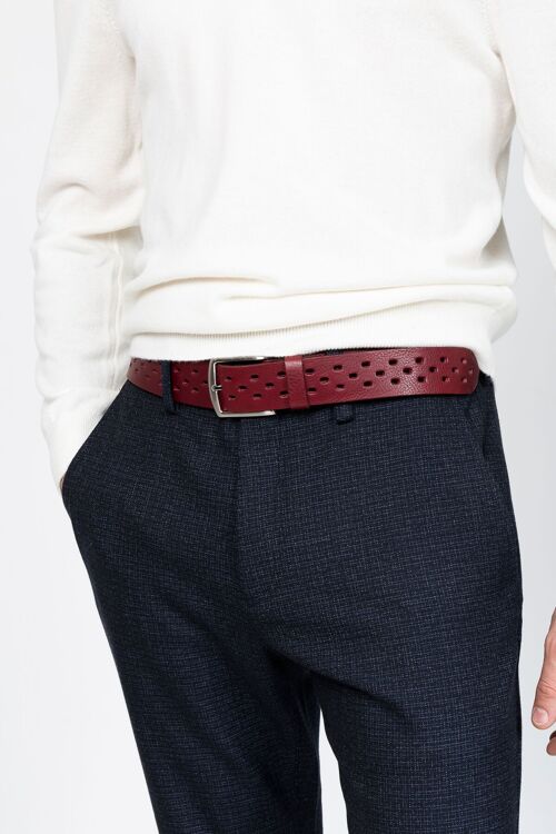 Ceinture pour homme OMER bordeaux