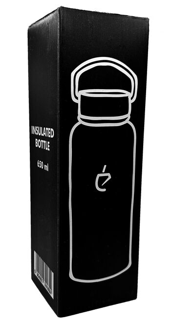 Bouteille isotherme mug thermos "Una botella" noir 650ml de UN MATE. Fiole à vide isotherme 3