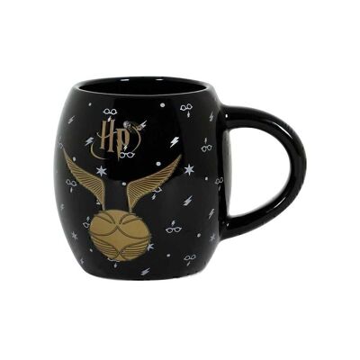 Harry Potter Wings-Looney Tunes Taza Oval, Negro