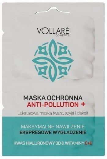 Masque Jour & Nuit Anti-pollution, detox et hydratation intense VOLLARE