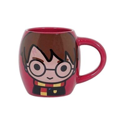 Harry Potter Chibi-Looney Tunes Oval Mug, Brown