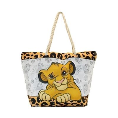 Borsa da spiaggia Disney Il Re Leone Leopardin-Soleil, gialla