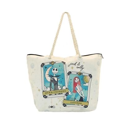 Borsa da spiaggia Disney Nightmare Before Christmas Creepy Luv-Soleil, bianca