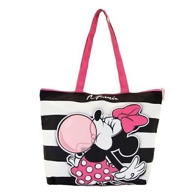 Disney Minnie Mouse Chillin' Gum-Small Soleil Beach Bag, Black