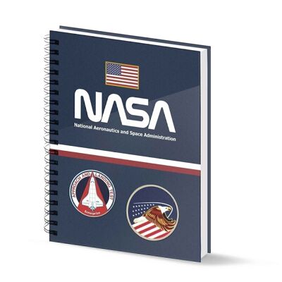 NASA Infinity-Notebook A5 Millimeterpapier, blau