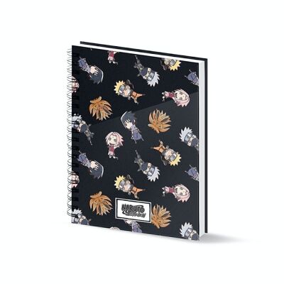 Naruto Wind-Notebook A5 Carta millimetrata, nero