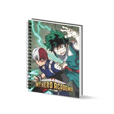 My Hero Academia Battle-Notebook A5 Carta millimetrata, verde militare