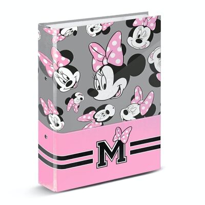 Disney Minnie Mouse Ribbons-Carpeta 4 Anillas, Gris