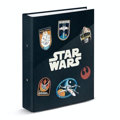 Star Wars Pilot-Carpeta 4 Anillas, Negro