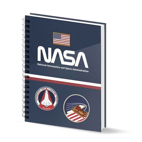 NASA Infinity-Cuaderno A4 Papel Cuadriculado, Azul
