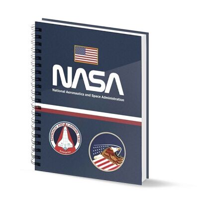 NASA Infinity-Notebook A4 Millimeterpapier, blau