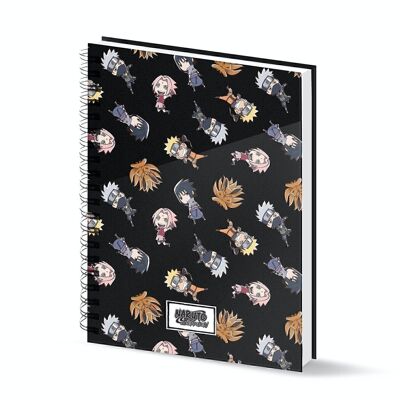 Naruto Wind-Notebook A4 Carta millimetrata, nero