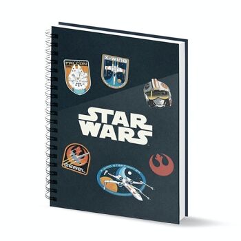 Star Wars Pilot-Notebook A4 Papier millimétré, Noir