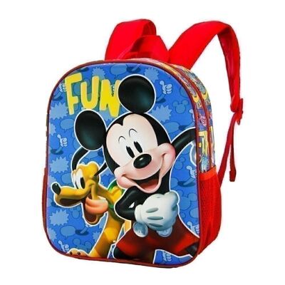 Disney Mickey Mouse Fun-Small 3D Backpack, Multicolor