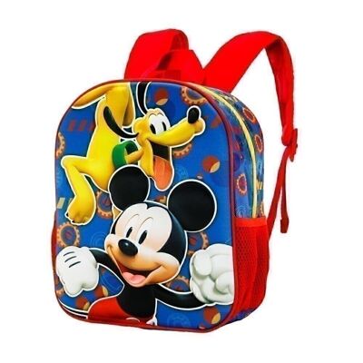 Disney Mickey Mouse Happy Friends-Small 3D Backpack, Blue