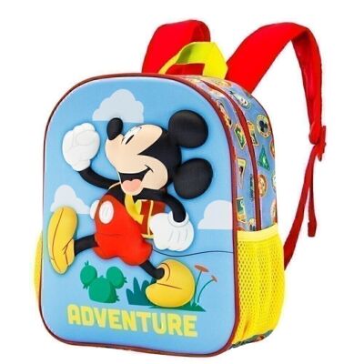 Disney Mickey Mouse Adventure-Mochila 3D Pequeña, Multicolor