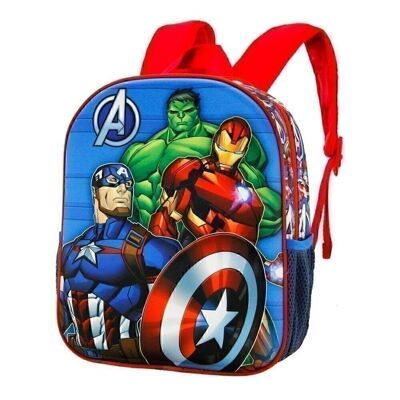 Marvel Avengers Primed-Small 3D Backpack, Blue