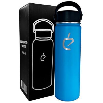 Tazza termica bottiglia thermos "Una botella" blu 650ml di UN MATE. Pallone da vuoto isotermico