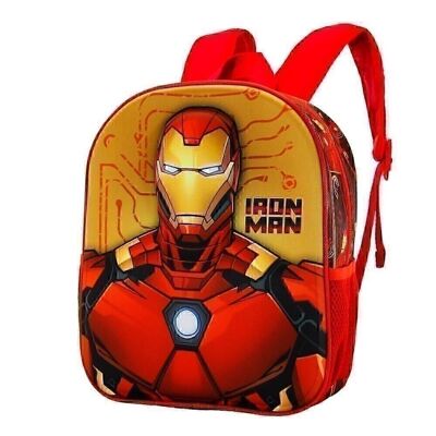 Marvel Iron Man Angry-Small 3D Backpack, Red