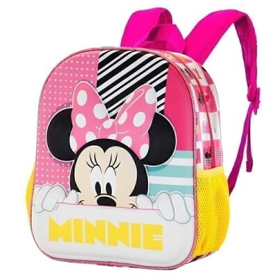 Disney Minnie Mouse Curious-Small 3D Backpack, Pink
