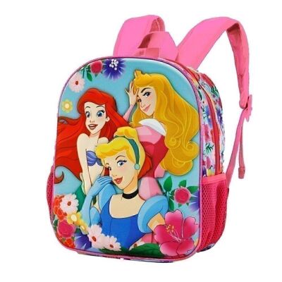 Disney Princess Flowers-Small 3D Backpack, Blue