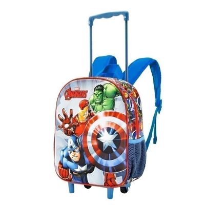 Marvel The Avengers Defy-3D Backpack with Small Wheels, Blue