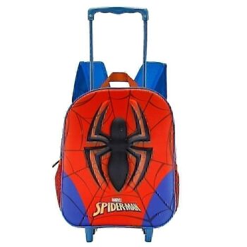 Marvel Spiderman Spider-3D Sac à dos avec petites roulettes Rouge 2