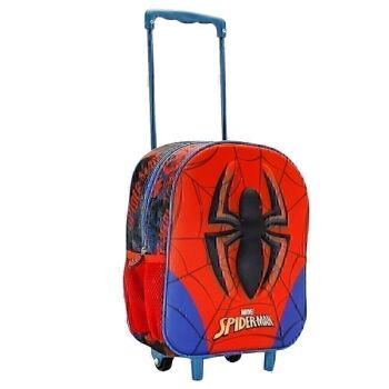 Marvel Spiderman Spider-3D Sac à dos avec petites roulettes Rouge 3