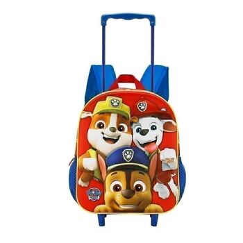 Paw Patrol Guys-3D Sac à dos avec roulettes Petit, Rouge 2