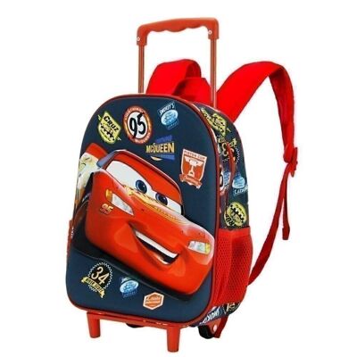 Disney Cars 3 Winner-3D Backpack with Small Wheels, Red