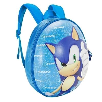 Sega-Sonic Here We Go-Eggy Backpack, Blue