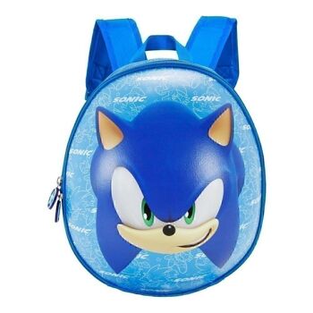 Sega-Sonic Face-Sac à Dos Eggy, Bleu 2