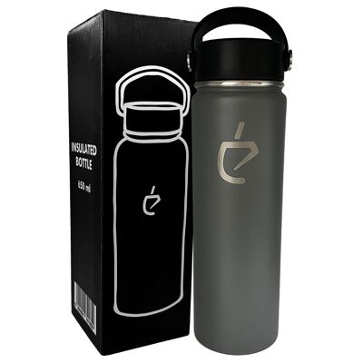 Thermal mug bottle thermos "Una botella" grey 650ml from UN MATE. Isotherm vacuum flask