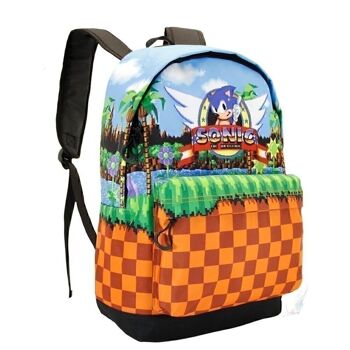 Sega-Sonic Play-Backpack HS FAN, Marron 3