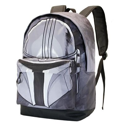 Star Wars The Mandalorian Helmet-Mochila HS FAN, Gris